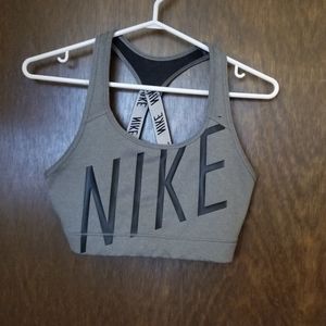 grey nike sports bra